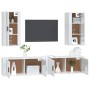 Set de muebles de TV 4 pzas madera contrachapada blanco brillo de , Muebles TV - Ref: Foro24-3188696, Precio: 254,45 €, Descu...