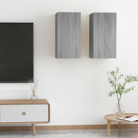 Mueble de TV 2 uds madera ingeniería gris Sonoma 30,5x30x60 cm de , Muebles TV - Ref: Foro24-815744, Precio: 68,35 €, Descuen...
