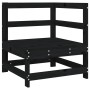 Sofá esquinero con cojines madera maciza de pino negro de , Sofás modulares de exterior - Ref: Foro24-825545, Precio: 148,81 ...