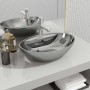 Lavabo con rebosadero 58,5x39x21 cm cerámica plateado de , Lavabos - Ref: Foro24-143475, Precio: 101,22 €, Descuento: %
