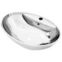 Lavabo con rebosadero 58,5x39x21 cm cerámica plateado de , Lavabos - Ref: Foro24-143475, Precio: 101,22 €, Descuento: %