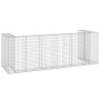 Muro gaviones para contenedor basura galvanizado 325x100x110 cm de , Soportes para contenedores de residuos - Ref: Foro24-151...