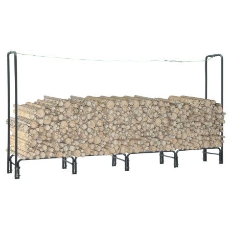 Leñero de acero gris antracita 240x35x120 cm de , Bolsas y soportes de leña - Ref: Foro24-286291, Precio: 75,17 €, Descuento: %