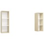 Muebles de salón de pared 2 piezas blanco y roble Sonoma de , Muebles TV - Ref: Foro24-3079858, Precio: 100,35 €, Descuento: %