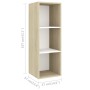 Muebles de salón de pared 2 piezas blanco y roble Sonoma de , Muebles TV - Ref: Foro24-3079858, Precio: 100,35 €, Descuento: %