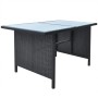 Set comedor de jardín 6 piezas y cojines ratán sintético negro de vidaXL, Conjuntos de jardín - Ref: Foro24-42643, Precio: 62...