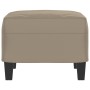 Reposapiés tela de microfibra gris taupe 60x50x41 cm de , Otomanas - Ref: Foro24-349341, Precio: 54,49 €, Descuento: %
