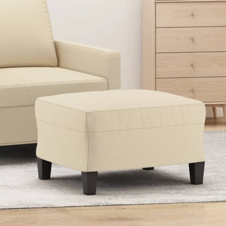 Reposapiés de tela crema 60x50x41 cm de , Otomanas - Ref: Foro24-349329, Precio: 52,67 €, Descuento: %