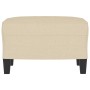Reposapiés de tela crema 60x50x41 cm de , Otomanas - Ref: Foro24-349329, Precio: 52,67 €, Descuento: %