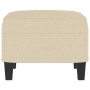 Reposapiés de tela crema 60x50x41 cm de , Otomanas - Ref: Foro24-349329, Precio: 52,67 €, Descuento: %