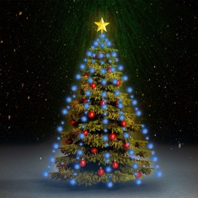 Red de luces de árbol de Navidad 180 LEDs azul 180 cm de , Mangueras y guirnaldas de luces - Ref: Foro24-328874, Precio: 23,9...