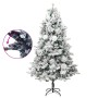 Árbol de Navidad con nieve, luces LED y piñas PVC y PE 195 cm de , Arboles de navidad - Ref: Foro24-3094561, Precio: 256,18 €...