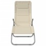 Tumbona plegable 2 uds textilene acero con recubrimiento crema de , Tumbonas - Ref: Foro24-312476, Precio: 162,79 €, Descuent...