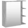 Armario espejo baño contrachapada gris hormigón 62,5x20,5x64 cm de vidaXL, Tocadores de baño - Ref: Foro24-803312, Precio: 70...