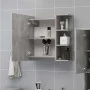 Armario espejo baño contrachapada gris hormigón 62,5x20,5x64 cm de vidaXL, Tocadores de baño - Ref: Foro24-803312, Precio: 70...