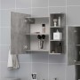 Armario espejo baño contrachapada gris hormigón 62,5x20,5x64 cm de vidaXL, Tocadores de baño - Ref: Foro24-803312, Precio: 66...