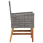 Set comedor jardín 9 pzas ratán sintético y madera acacia gris de , Conjuntos de jardín - Ref: Foro24-46009, Precio: 851,15 €...