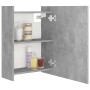 Armario espejo baño contrachapada gris hormigón 62,5x20,5x64 cm de vidaXL, Tocadores de baño - Ref: Foro24-803312, Precio: 66...