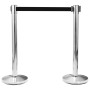 Barrera de cinta retráctil negro 200 cm de , Barreras de seguridad - Ref: Foro24-51162, Precio: 15,75 €, Descuento: %
