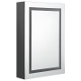 Armario de baño con espejo y LED gris 50x13x70 cm de , Tocadores de baño - Ref: Foro24-326490, Precio: 133,37 €, Descuento: %