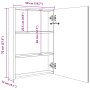 Armario de baño con espejo y LED gris 50x13x70 cm de , Tocadores de baño - Ref: Foro24-326490, Precio: 133,37 €, Descuento: %