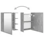 Armario espejo baño contrachapada gris hormigón 62,5x20,5x64 cm de vidaXL, Tocadores de baño - Ref: Foro24-803312, Precio: 70...