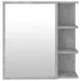 Armario espejo baño contrachapada gris hormigón 62,5x20,5x64 cm de vidaXL, Tocadores de baño - Ref: Foro24-803312, Precio: 70...
