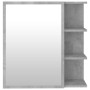 Armario espejo baño contrachapada gris hormigón 62,5x20,5x64 cm de vidaXL, Tocadores de baño - Ref: Foro24-803312, Precio: 66...