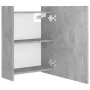 Armario espejo baño contrachapada gris hormigón 62,5x20,5x64 cm de vidaXL, Tocadores de baño - Ref: Foro24-803312, Precio: 70...