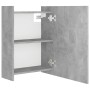 Armario espejo baño contrachapada gris hormigón 62,5x20,5x64 cm de vidaXL, Tocadores de baño - Ref: Foro24-803312, Precio: 66...