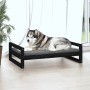 Cama para perros madera maciza de pino negro 105,5x75,5x28 cm de , Camas para perros - Ref: Foro24-821491, Precio: 72,88 €, D...