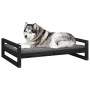 Cama para perros madera maciza de pino negro 105,5x75,5x28 cm de , Camas para perros - Ref: Foro24-821491, Precio: 72,88 €, D...