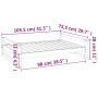 Cama para perros madera maciza de pino negro 105,5x75,5x28 cm de , Camas para perros - Ref: Foro24-821491, Precio: 72,88 €, D...