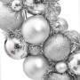 Corona de Navidad poliestireno plateada 45 cm de , Adornos festivos - Ref: Foro24-356122, Precio: 38,53 €, Descuento: %