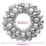 Corona de Navidad poliestireno plateada 45 cm de , Adornos festivos - Ref: Foro24-356122, Precio: 38,53 €, Descuento: %