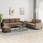 Juego de sofás 3 piezas tela marrón de , Sofás - Ref: Foro24-3201909, Precio: 588,00 €, Descuento: %