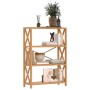 Estantería de 4 niveles madera maciza de roble 80x30x112 cm de , Librerías y estanterías - Ref: Foro24-353811, Precio: 123,88...