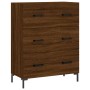Aparador alto madera contrachapada marrón roble 69,5x34x180 cm de , Aparadores - Ref: Foro24-3189388, Precio: 167,23 €, Descu...