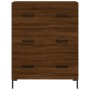 Aparador alto madera contrachapada marrón roble 69,5x34x180 cm de , Aparadores - Ref: Foro24-3189388, Precio: 167,23 €, Descu...