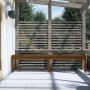 Banco de jardín madera maciza pino marrón miel 203,5x44x45 cm de vidaXL, Bancos de jardín - Ref: Foro24-824021, Precio: 83,49...