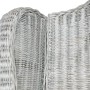 Sofá con cojín ratán natural y lino gris de , Sofás - Ref: Foro24-325464, Precio: 232,16 €, Descuento: %