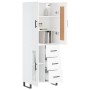 Aparador alto madera contrachapada blanco 69,5x34x180 cm de , Aparadores - Ref: Foro24-3199961, Precio: 174,87 €, Descuento: %