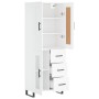 Aparador alto madera contrachapada blanco 69,5x34x180 cm de , Aparadores - Ref: Foro24-3199961, Precio: 174,87 €, Descuento: %