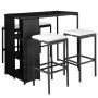 Set comedor de jardín 5 piezas y cojines ratán sintético negro de , Conjuntos de jardín - Ref: Foro24-44177, Precio: 319,82 €...
