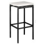 Set comedor de jardín 5 piezas y cojines ratán sintético negro de , Conjuntos de jardín - Ref: Foro24-44177, Precio: 319,82 €...
