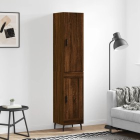 Aparador alto madera contrachapada roble marrón 34,5x34x180 cm de , Aparadores - Ref: Foro24-3199128, Precio: 121,27 €, Descu...