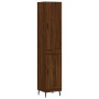 Aparador alto madera contrachapada roble marrón 34,5x34x180 cm de , Aparadores - Ref: Foro24-3199128, Precio: 121,27 €, Descu...