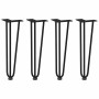 Patas de mesa tipo horquilla 4 uds acero macizo negro 42 cm de , Patas para mesas - Ref: Foro24-4012440, Precio: 52,79 €, Des...