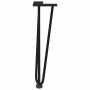 Patas de mesa tipo horquilla 4 uds acero macizo negro 42 cm de , Patas para mesas - Ref: Foro24-4012440, Precio: 52,79 €, Des...