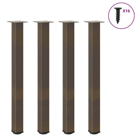 Patas para mesa de centro 4 uds acero acero natural 90-92 cm de , Patas para mesas - Ref: Foro24-4012475, Precio: 99,67 €, De...